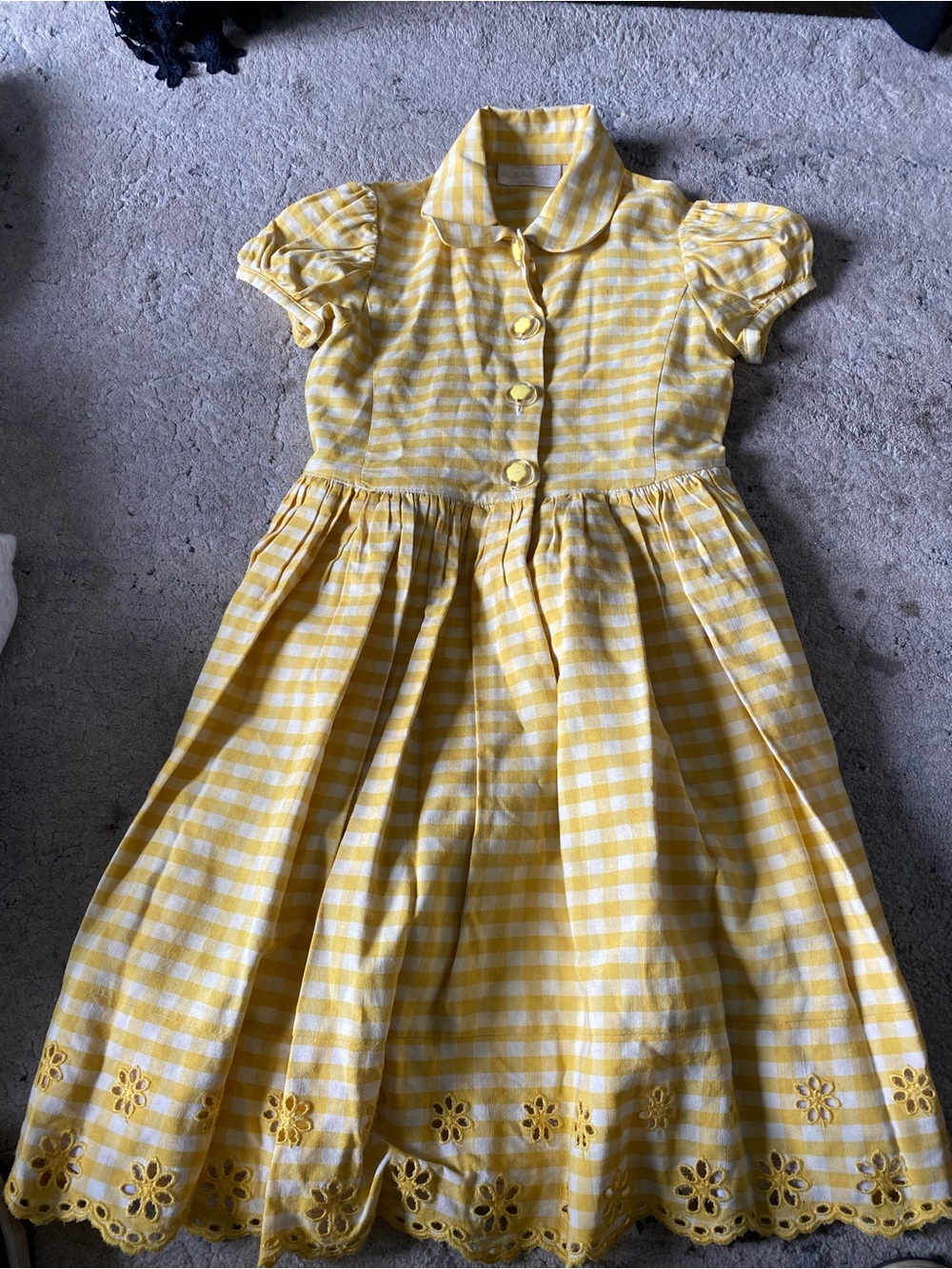 MonnaLisa Yellow Button-Front Dress Sz 28
